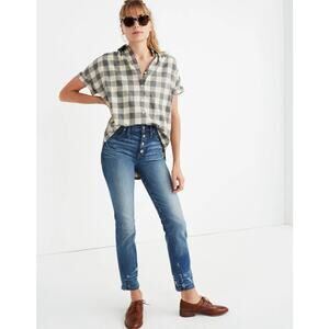 Madewell Straight Leg Jeans in Medium Wash Blue